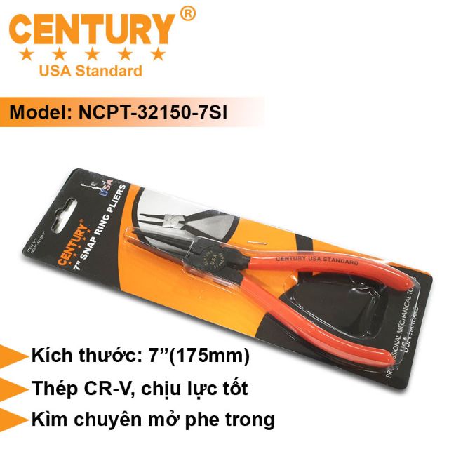 Kìm Mở Phe 7" (175mm) Vô Thẳng Century - NCPT-32150-7SI