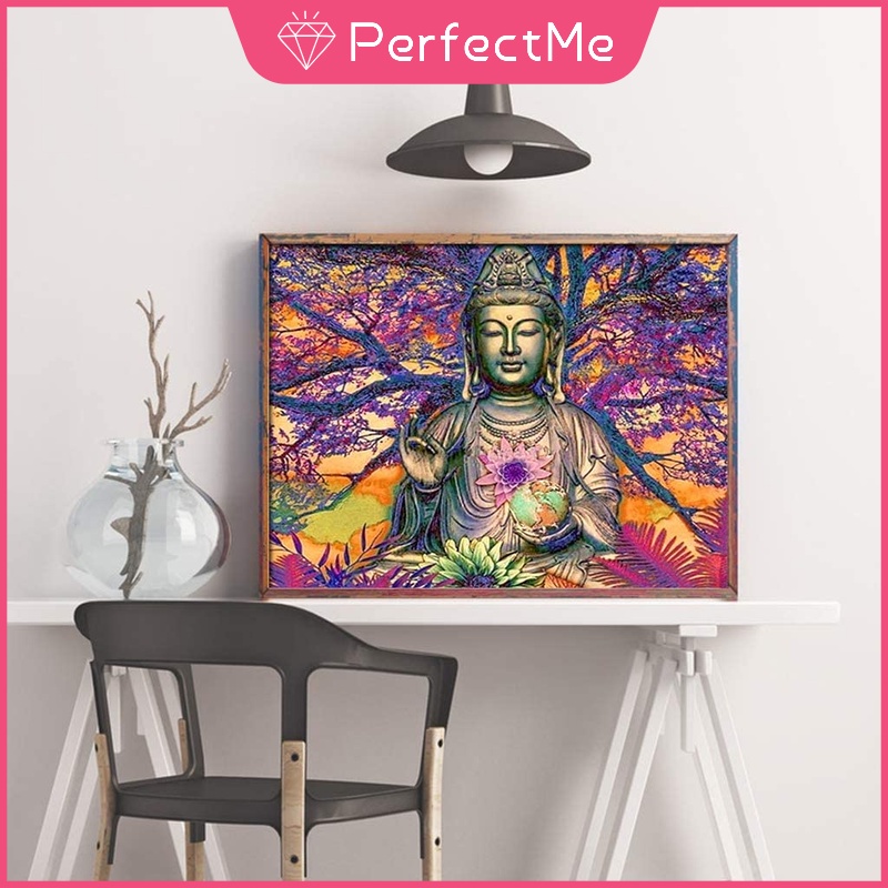 Bộ dụng cụ làm bức tượng phật 5d kích thước 40x30cm trang trí nhà cửa