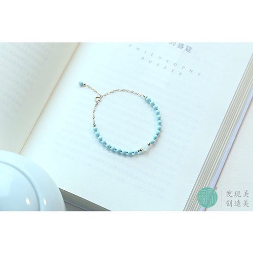[Hàng Mới Về] Vòng Tay Đính Đá Ngọc Lam Thanh Lịch Cho Nữ