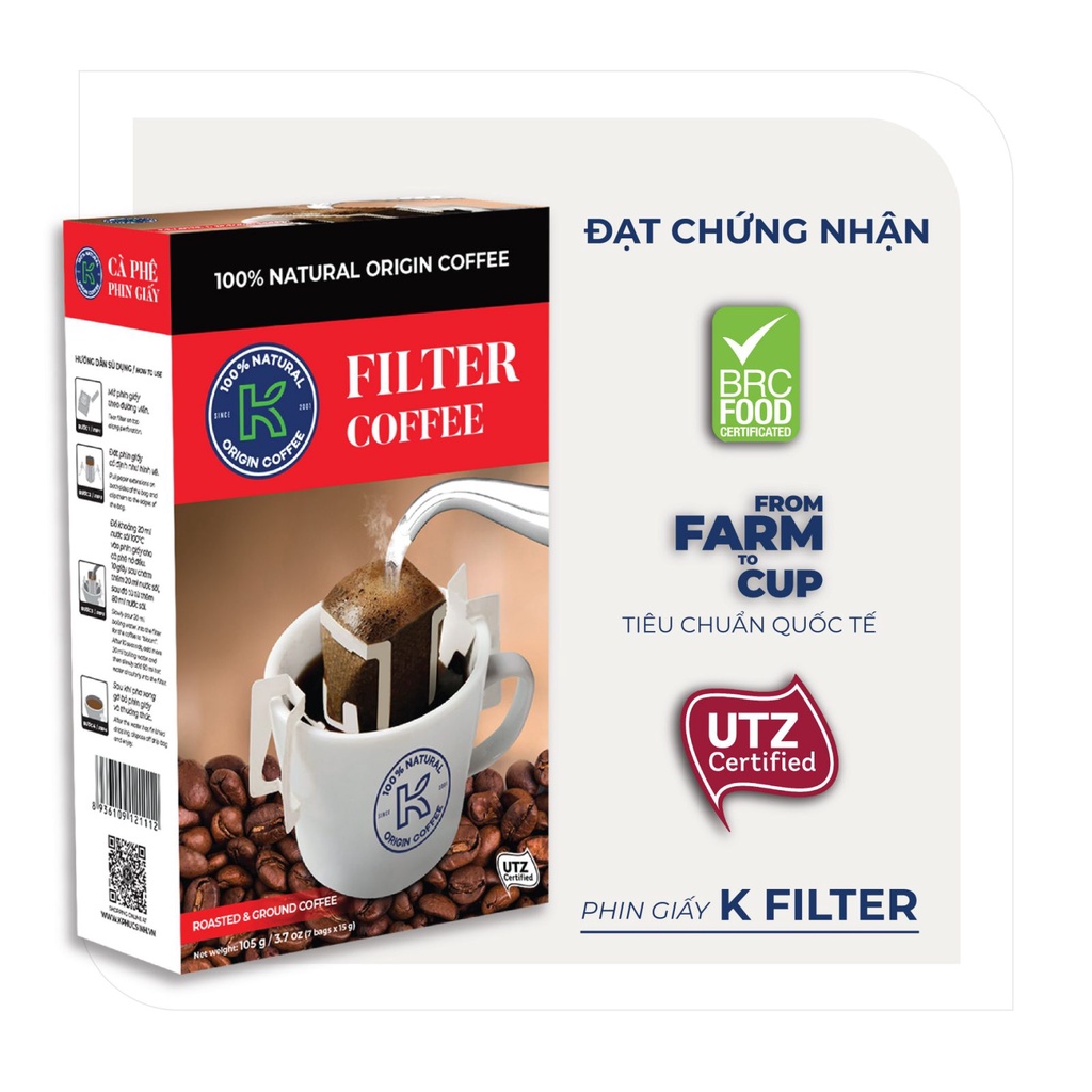Inner filter cà phê túi tiện lợi thay cho phin cà phê KPHUCSINH - Hàng Chính Hãng