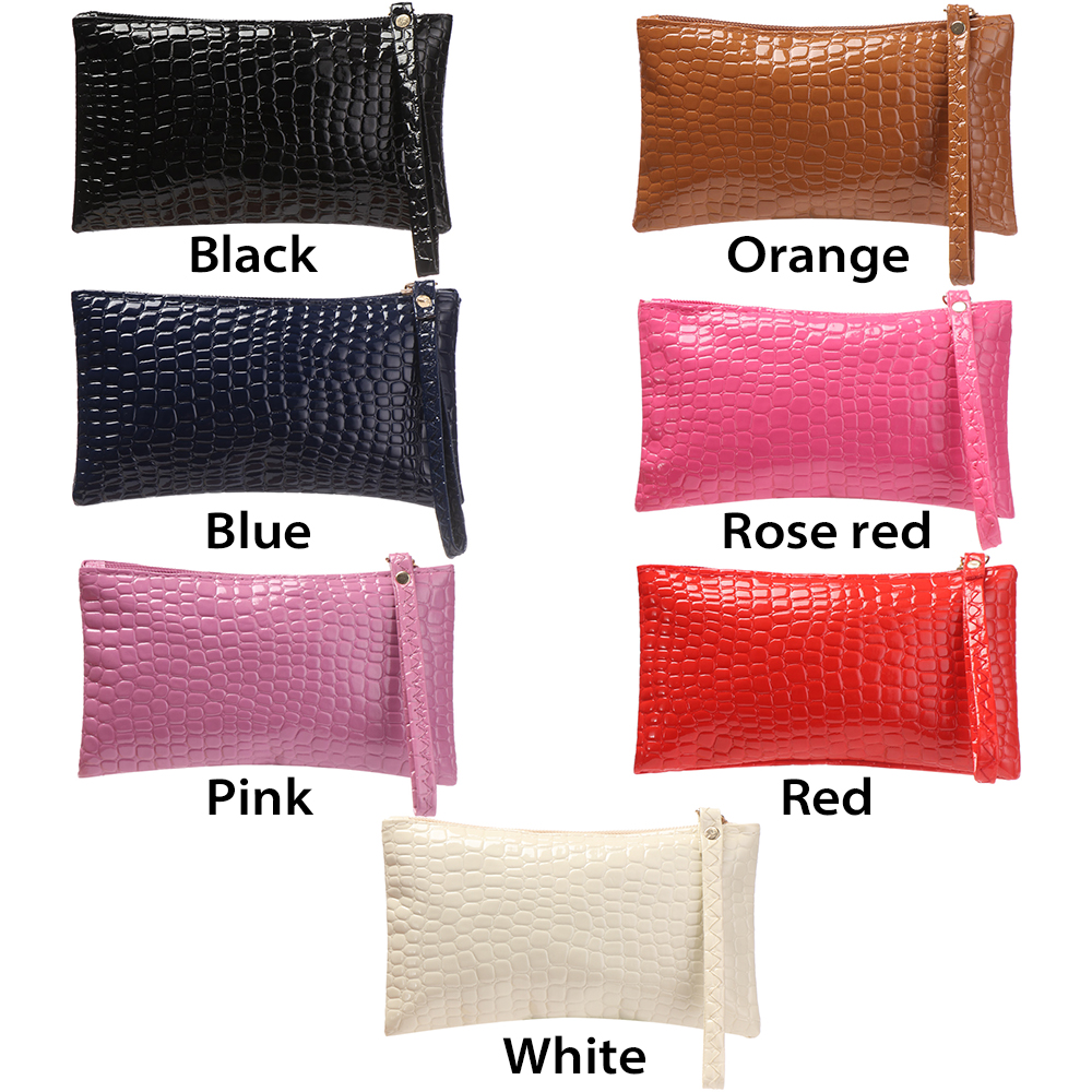 Ví Da Pu Cầm Tay Chống Nước Màu Trơn Cho Nữ