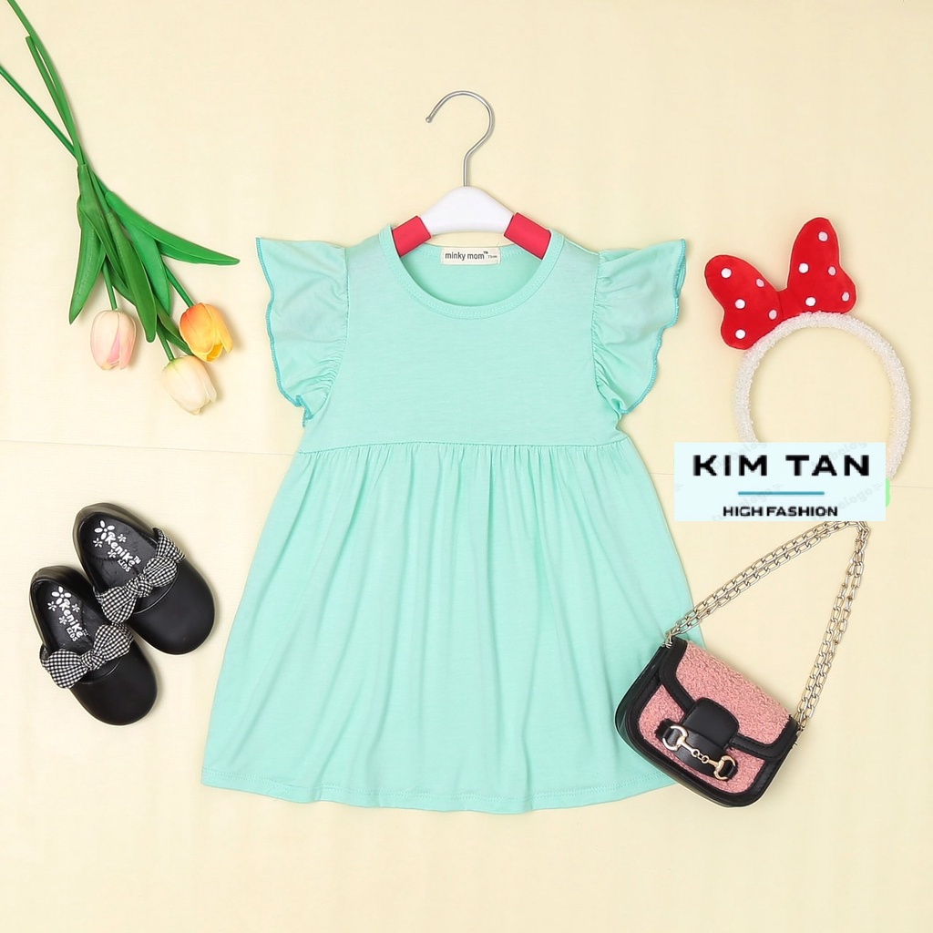Váy MINKY MOM Cánh Tiên  ⚡FREESHIP⚡ Chất Thun Lạnh Cho Bé Gái Thoải Mái Thoáng Mát Ngày Hè