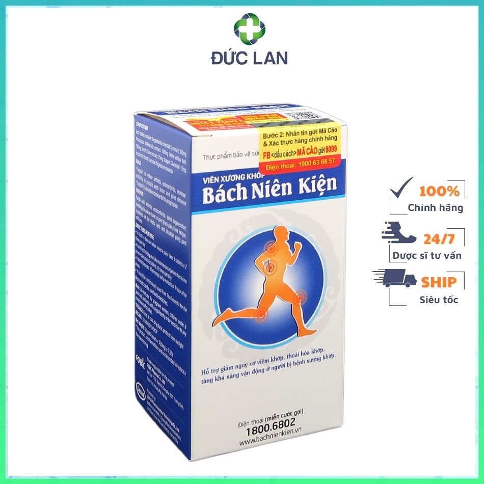 VIÊN XƯƠNG KHỚP BÁCH NIÊN KIỆN GIÚP GIẢM VIÊM KHỚP, LÀM CHẬM THOÁI HÓA XƯỚNG KHỚP