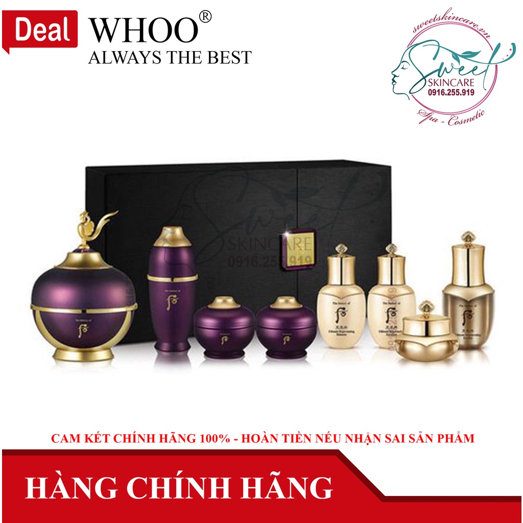 Set kem dưỡng vùng mắt hoàn lưu cao Whoo Hwanyu Imperial Youth Eye Cream