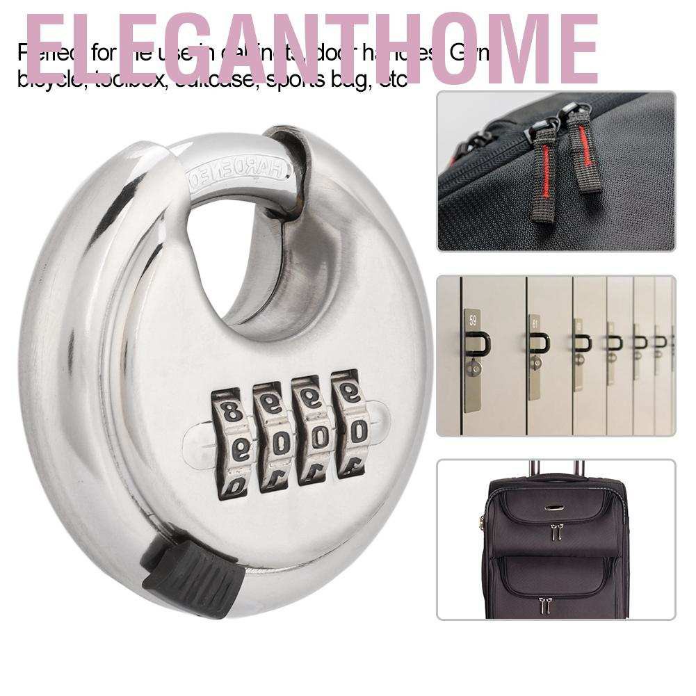 Eleganthome Convenient Outdoor Padlock  Strong Precision Safe Master Lock Stainless Steel Suitcase for Bicycle Toolbox Gym