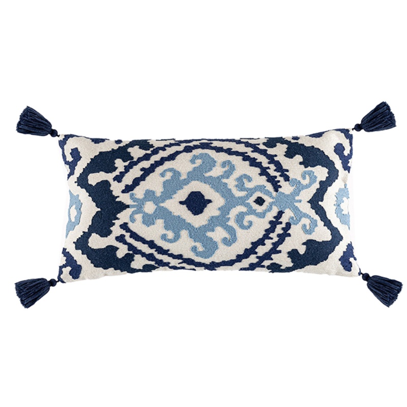 Aoto Vỏ Gối Thêu Hình Lạc Đà Alpaca Tua Rua Phong Cách Bohemian Cổ Điển