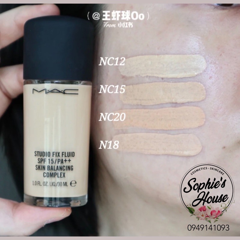 Kem nền MAC Studio Fix Fluid SPF15 NC15 / NC20