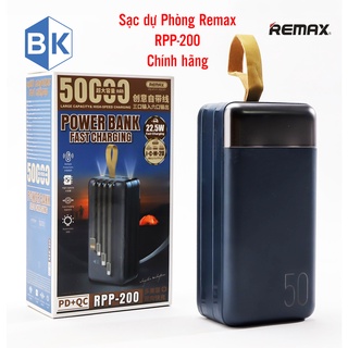 [Chính hãng] Pin Sạc Dự Phòng Remax RPP-200 50.000mAh QC22.5W PD20W, 3 Inputs 6 Outputs. RPP-199 30.000mAh sạc cực nhanh