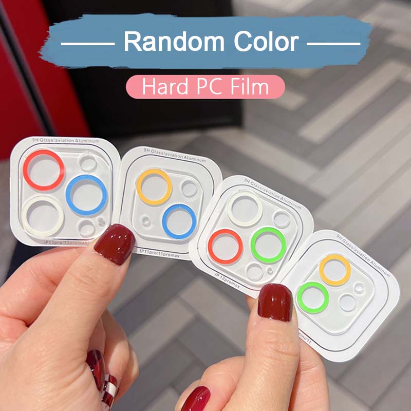 Miếng Dán Bảo Vệ Lens Chụp Hình Màu Sắc Ngẫu Nhiên Cho iPhone 14 13 12 11 Pro Max Plus