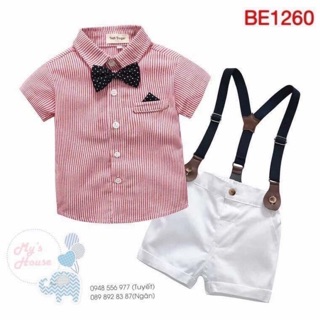 SET BÉ TRAI HOÀNG TỬ SOMI SỌC ĐỎ QUẦN TRẮNG KÈM ẢNH THẬT