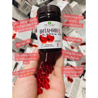 Viên uống Vitamin E đỏ Mirrolla Nga