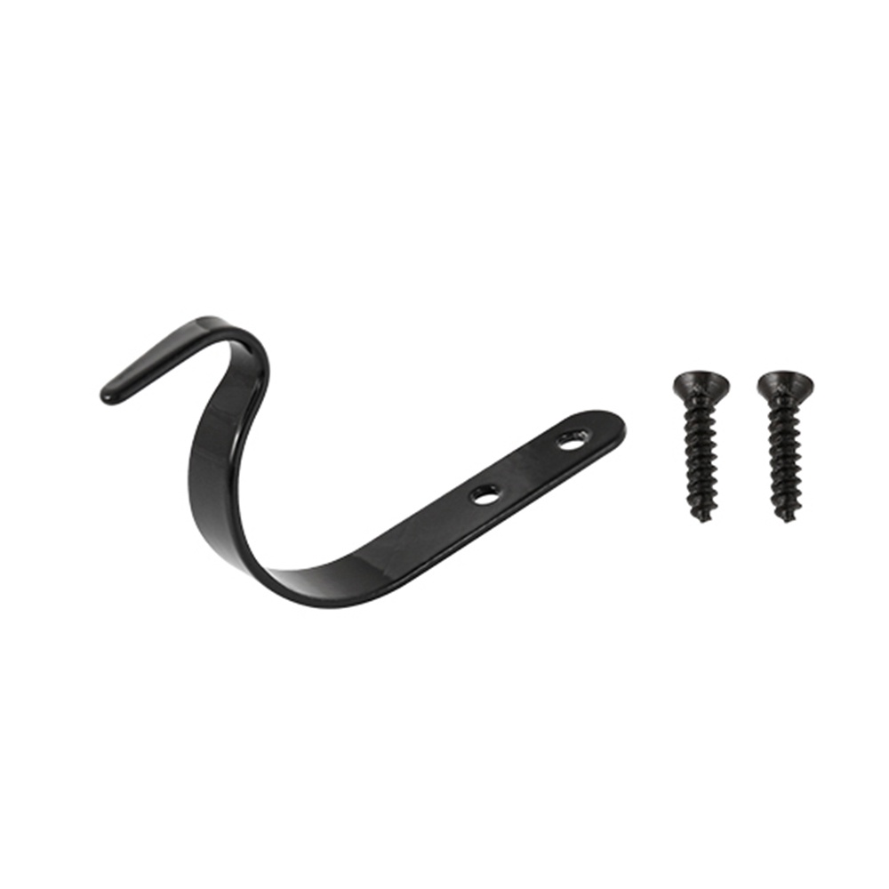 1 Móc Treo Chậu Hoa / Đèn Lồng Bằng Sắt Màu Đen Hình Chữ J