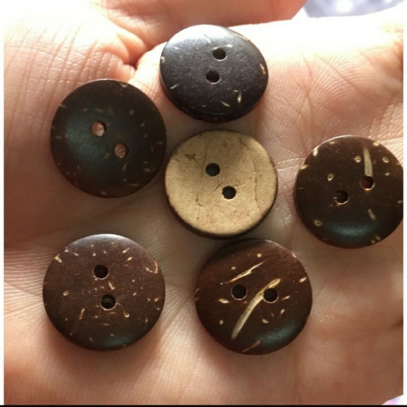 10-50 nút gỗ dừa size 12.5/15/18mm