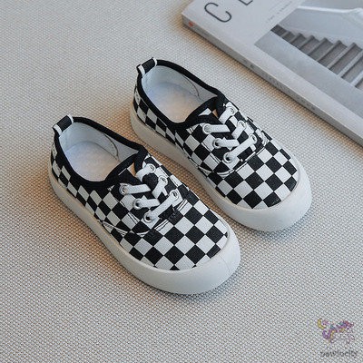 Giày vải canvas thiết kế màu sắc đơn giản thời trang dành cho trẻ em