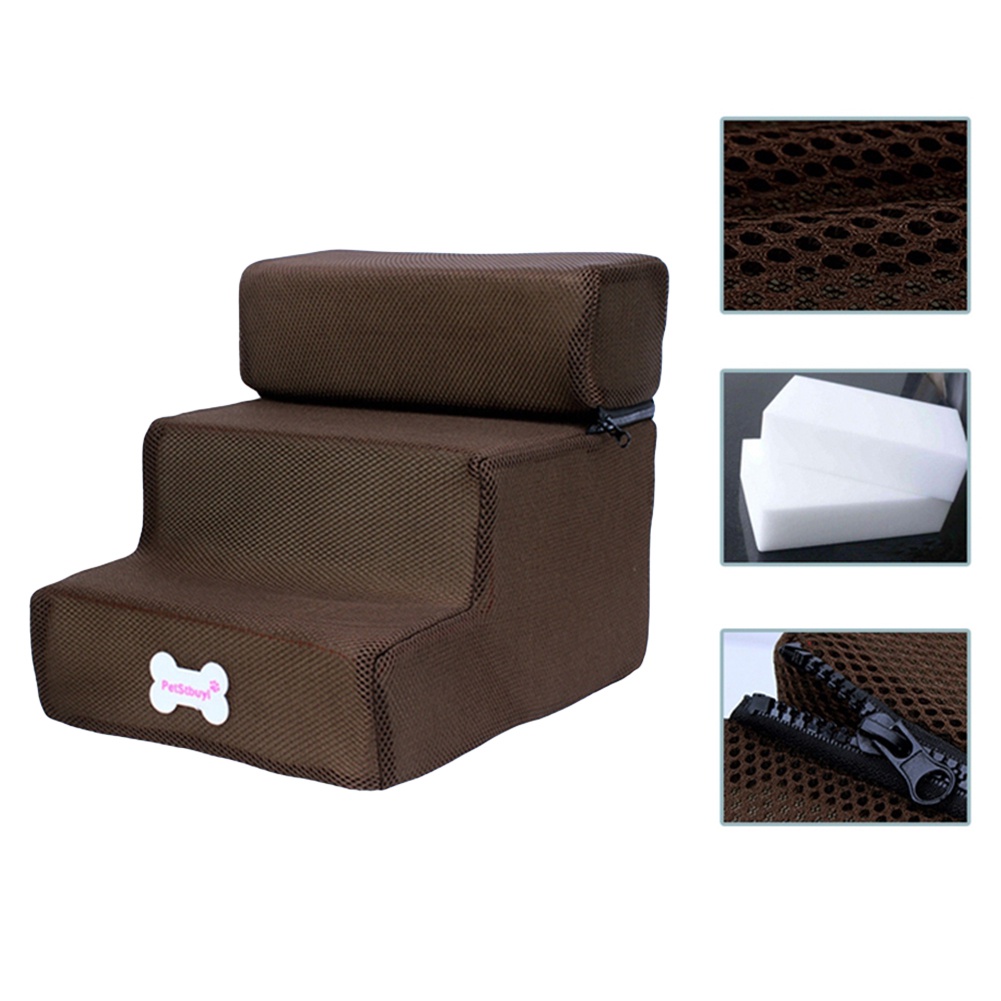 Bậc cầu thang leo 3 bước chống trượt thuận tiện dành cho thú cưng
