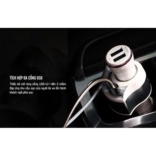 Củ sạc ô tô 2 cổng USB Remax RCC218 4.8A
