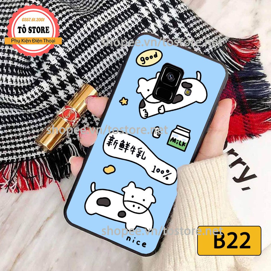 Ốp lưng Samsung A6 / J6 / A8 2018 / A5 2018 - Ốp lưng điện thoại Samsung cao cấp, in hình bò sữa ngộ nghĩnh đáng yêu.