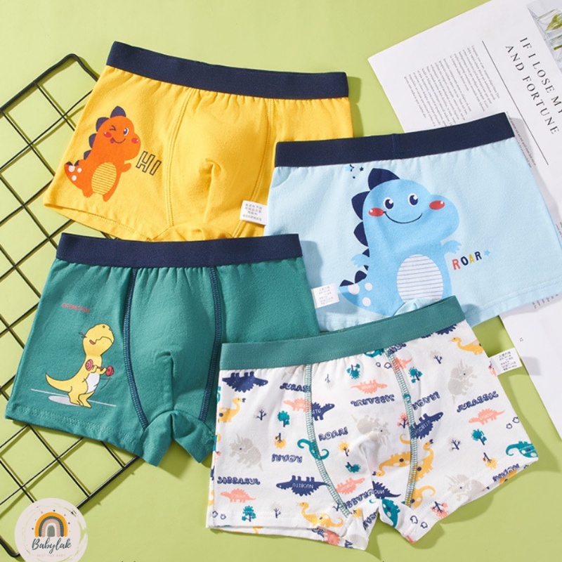 Quần chip bé trai set 4 quần lót trẻ em cao cấp - Mẫu 2