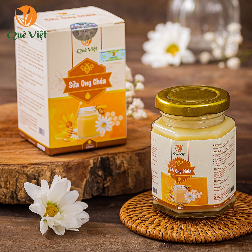 Sữa ong chúa Quê Việt bồi bổ cơ thể, tăng cường sức khoẻ (2 hộp x 100ml/hộp)