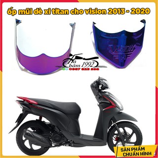 Bộ ốp mỏ dè vision 2014 - 2020 inox và 7 màu titan bọc mõm dè xe vision 2014 - 2020