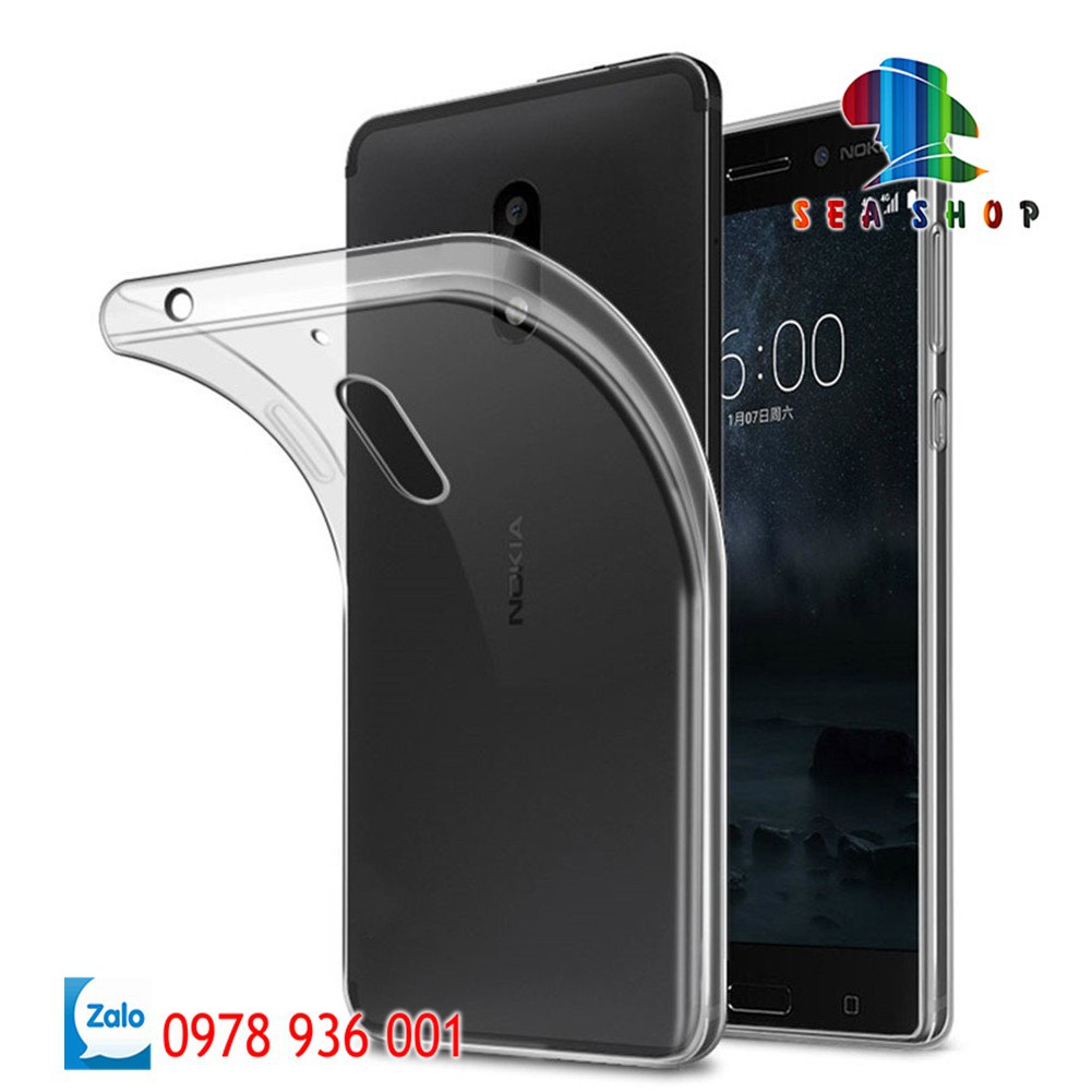 [TẶNG CƯỜNG LỰC]Ốp lưng Nokia 6 silicon trong suốt