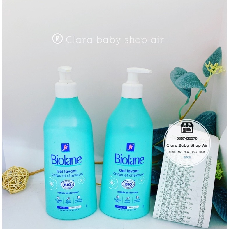 (Air ✈️ đủ bill) Sữa tắm Biolane Hữu cơ cho bé 500ml