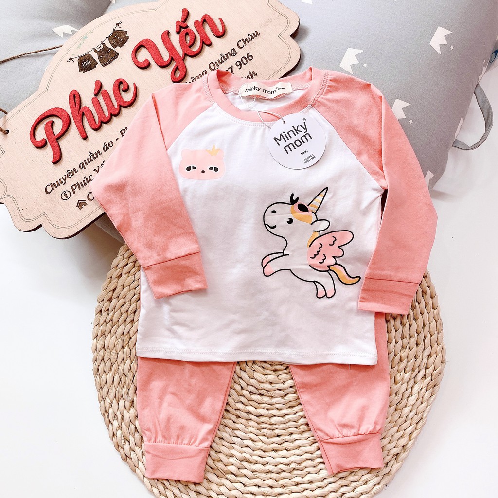 Sale !!!Bộ Dài Tay Cotton 100 % Minky Mom In Họa Tiết Động Vật  Thú Lướt Ván_super Sale ( 7-19kg) (1327)