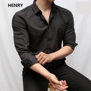 Áo Sơmi Đen Henry