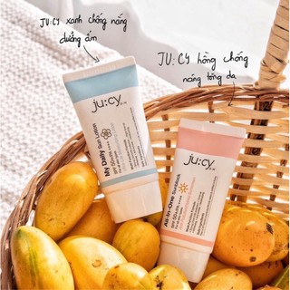 kem chống nắng ju cy xanh /hồng (ju:cy my dailly sun lotion và jucy all in one sunblock
