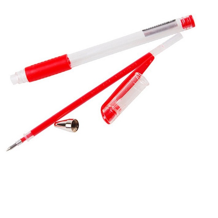 Bút bi gel nắp cài màu xanh đỏ đen PKBEOSHOP  viết bi cao cấp ngòi 0.5mm có thể thay ruột B25