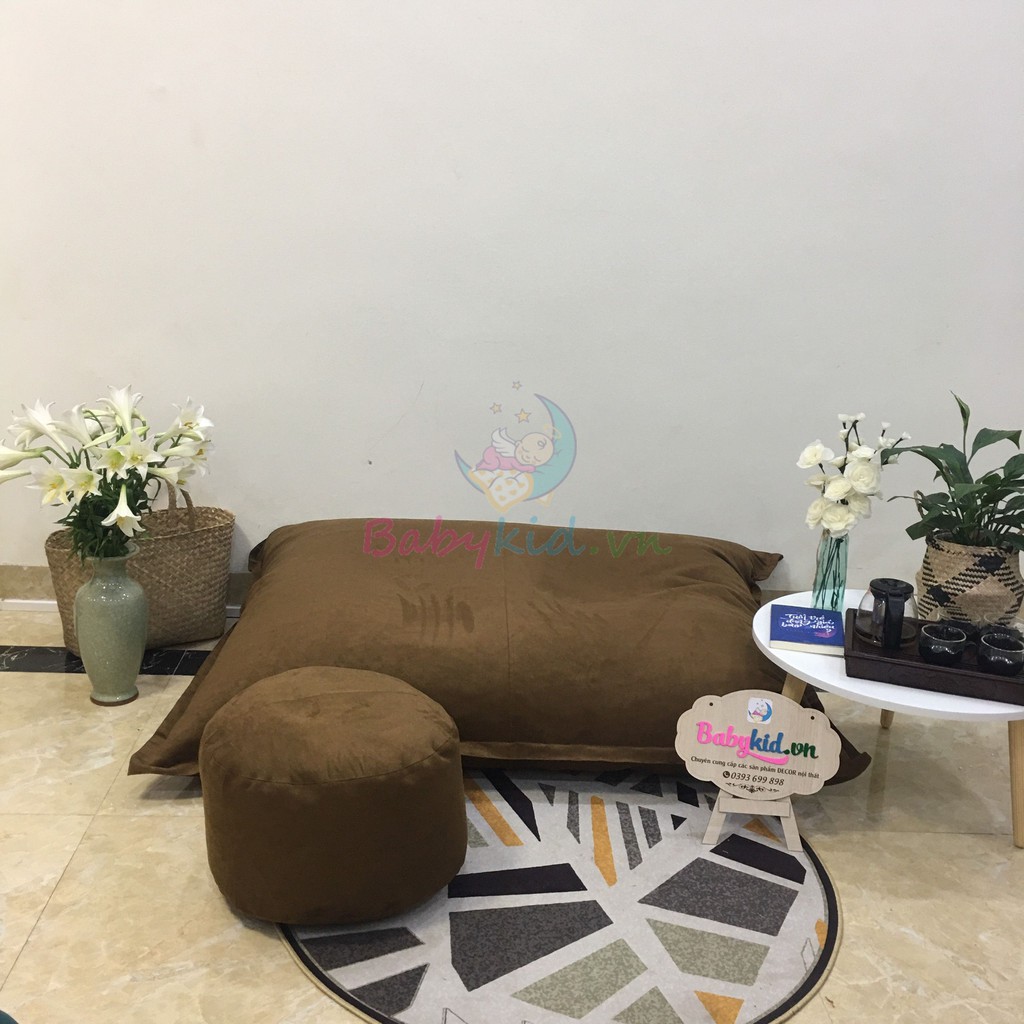 ĐỆM XỐP CHỮ NHẬT, DA LỘN NÂU ĐẬM , SIZE 150CM, CÓ XỐP