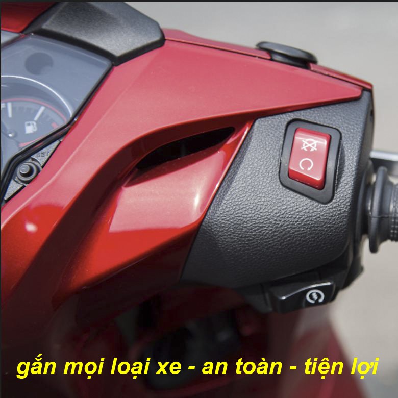 Công tắc Tắt Máy Tạm Thời màu đỏ giống xe SH300i Gắn Cho Các dòng Xe Honda kèm jack cắm