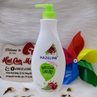 Sữa Dưỡng Thể Hazeline Dưỡng Trắng Da Matcha Lựu Đỏ 370ml