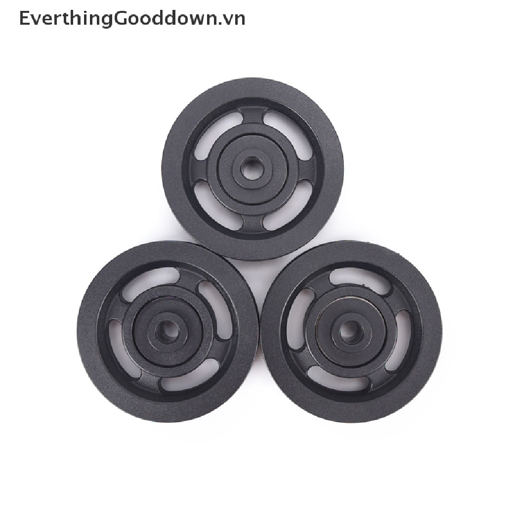 Everthinggooddown 90mm Bánh Xe Ròng Rọc Dây Cáp Vòng Bi Màu Đen Chống Mài Mòn Cho Tập gym