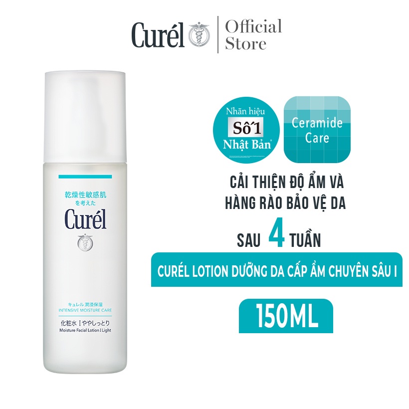 Dưỡng Ẩm Nhẹ - Lotion Dưỡng Da Cấp Ẩm Chuyên Sâu I Curel Intensive Moisture Care Lotion I Light 150ml