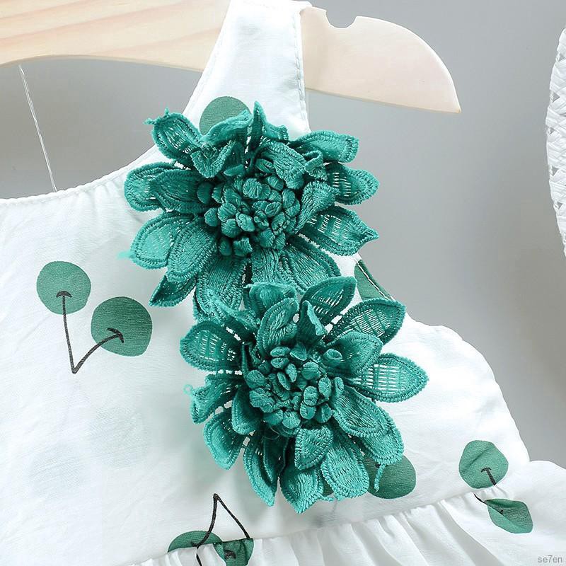 Set đầm hoa và nón xinh xắn dành cho bé gái