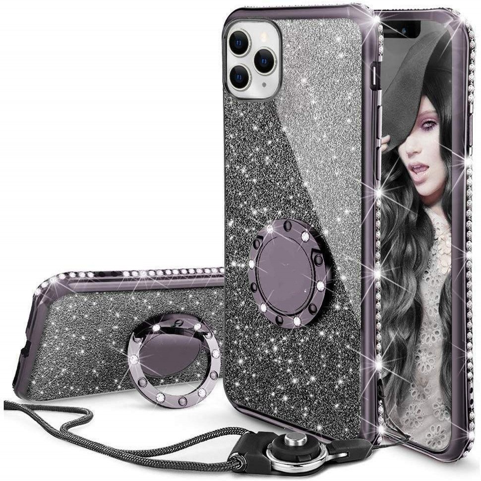 Artificial diamond phone case with holder for iPhone 11 Pro Max XS Max XR X iPhone 6 6s 7 8 Plus X