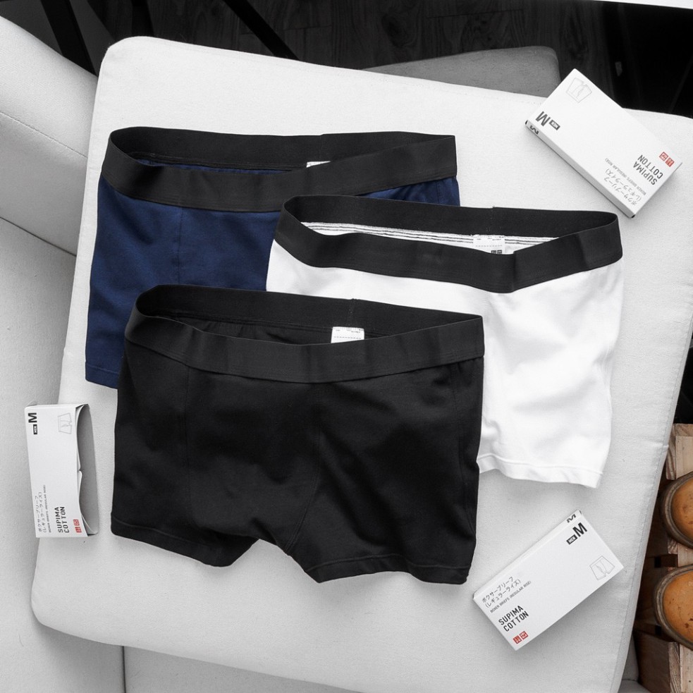 [Loại1] Quần Lót (Sịp) Nam BOXER UNIQLO ĐÙI Chất Vải Cotton 4 Chiều Cực Mịn Và Mát hàng xuất xịn chính hãng