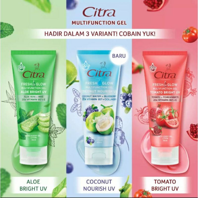 Gel Lô Hội Làm Sáng Da Đa Năng UV & UV Đa Năng 180ML | Kem Dưỡng Nâng Tông Da UV Ánh Ngọc Trai Citra