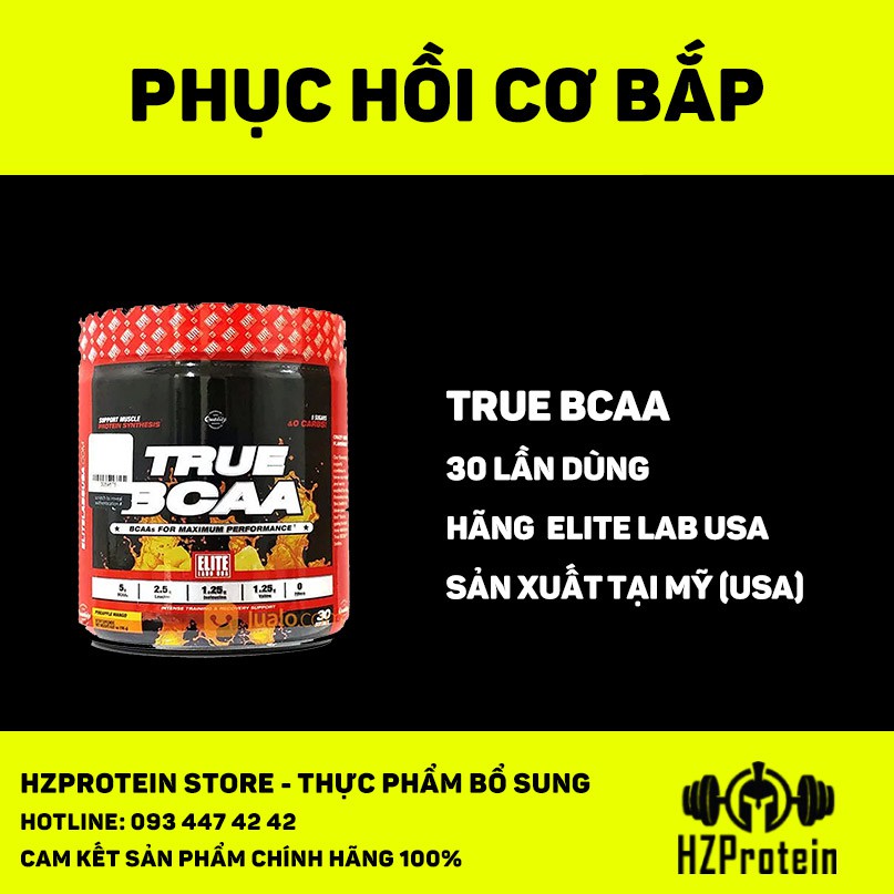 TRUE BCAA - PHỤC HỒI CƠ CHÍNH HÃNG ELITE LAB USA ( 30 LẦN DÙNG) | Shopee  Việt Nam