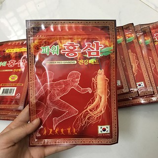 [HÀNG CHÍNH HÃNG] Cao dán hồng sâm đỏ Ginseng Hàn Quốc túi 20 miếng