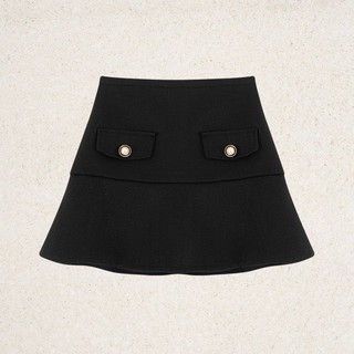 TINGOAN® - Chân váy cạp lưng cao đuôi cá đen JESSICA SKIRT/BL