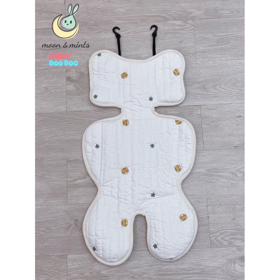 Lót xe đẩy cho bé, đệm lót xe đẩy, điều hòa thoáng khí 100% cotton cho bé chuyên dụng Moon&mints