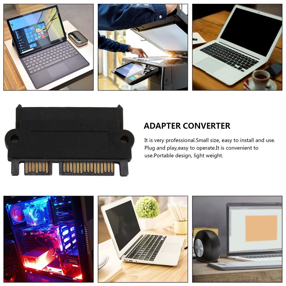 SFF-8482 SAS To SATA 180 Degree Angle Adapter Converter Straight Head