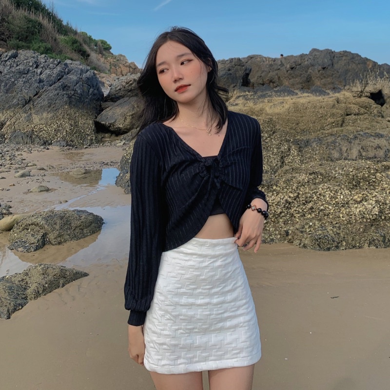 Set áo cardigan 2 món phối được nhiều kiểu chất đẹp