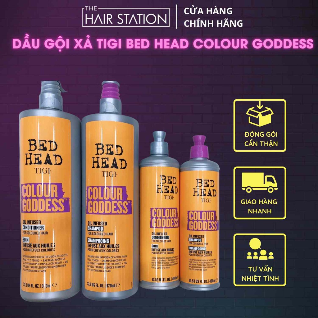 Dầu gội xả bảo vệ và giữ màu tóc nhuộm Tigi Bed Head Colour Goddess 970ml