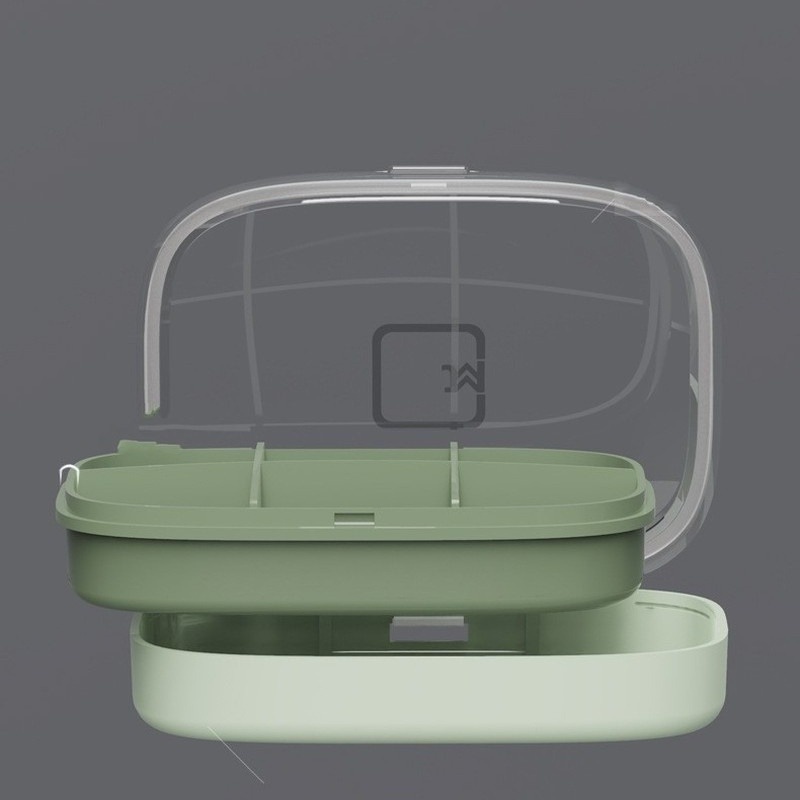 Hộp Đựng Thuốc 4 / 6 Ngăn Mini Chống Bụi Ốp