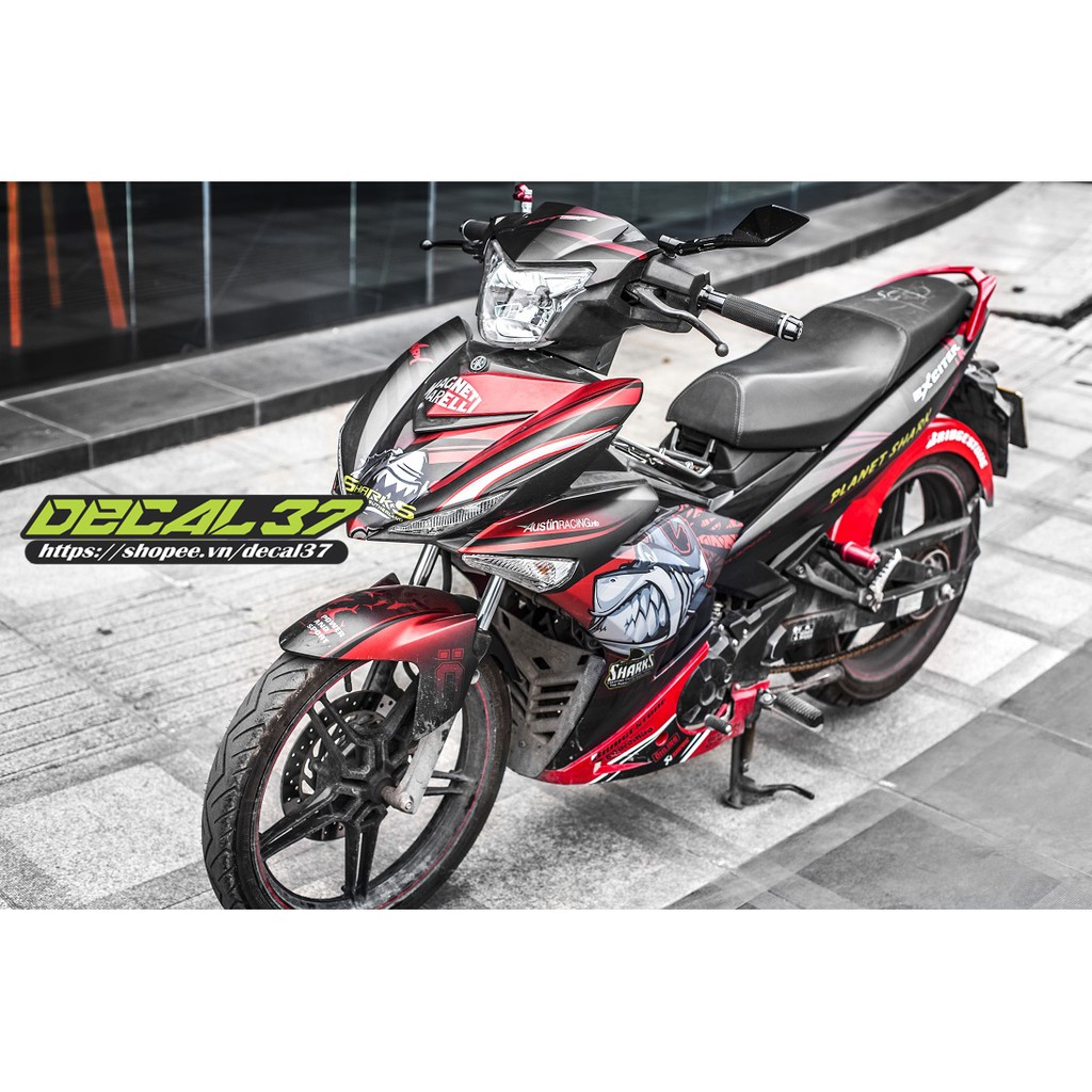 Tem Trùm Exciter 150 Shark đỏ đen