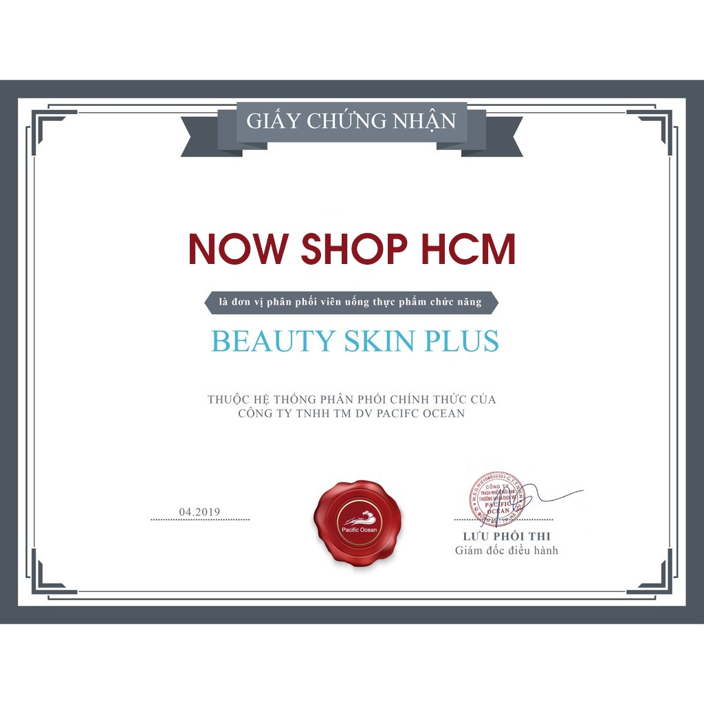 Viên uống trắng da chống nắng Beauty Skin Plus USA bổ sung Glutathione giúp đẹp da giảm nám mờ thâm sạm do nội tiết | Thế Giới Skin Care