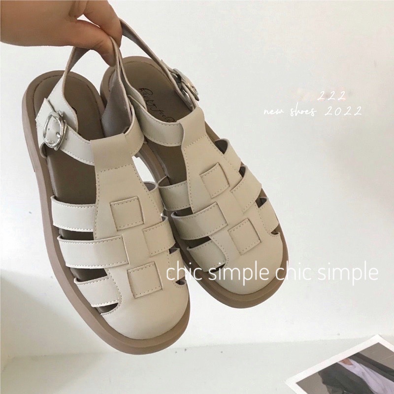 Giày sandals nữ phong cách Retro mùa hè